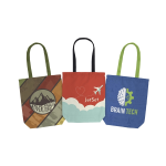 Full Color Recycled Canvas Tote - Gusset